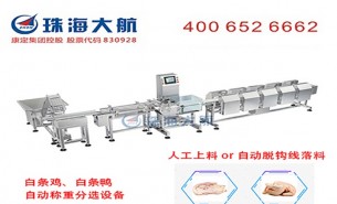 光鸡鸭肉自动分拣生产线,禽肉产品规格分级标准化